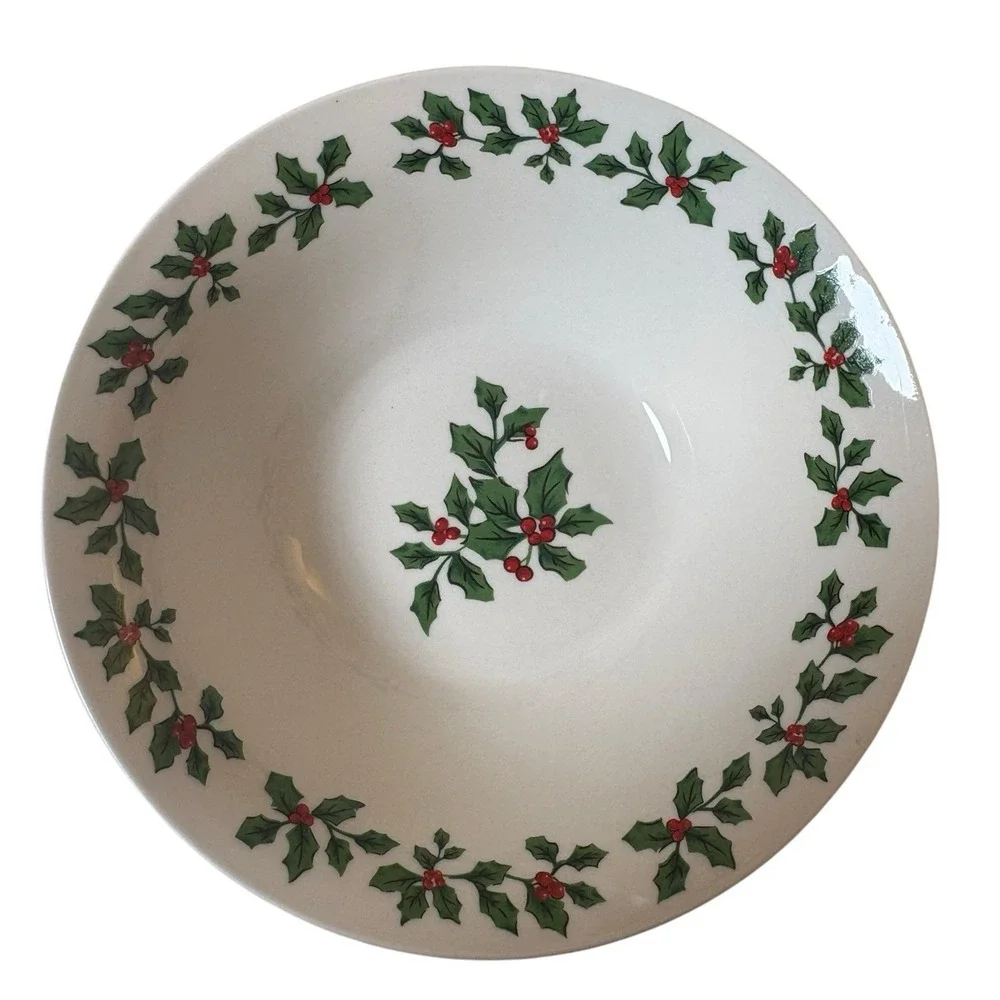 Set Of 4 Royal Norfolk Holly Christmas Bowl